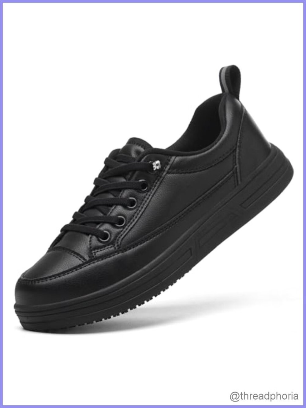 Treesky Non Slip Work Shoes Faux Leather Slip On Sneakers